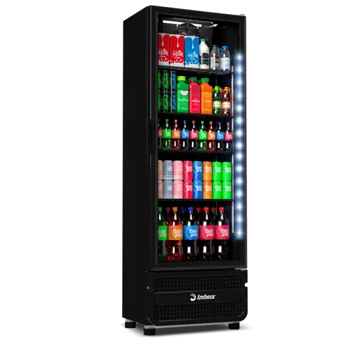 Expositor Refrigerado 393 Litros B. Porta de Vidro (VRS13 Full Black) - Imbera