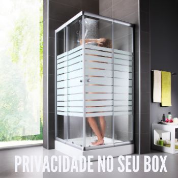 Adesivo Branco Faixas Altura 105 X Largura 65 cm Kit com 4 un.