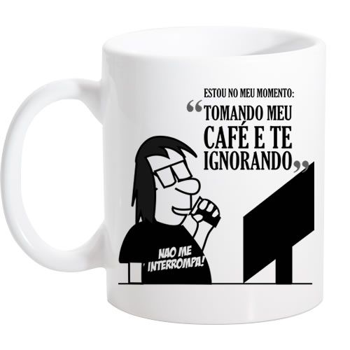 Caneca Branca Estou no meu momento