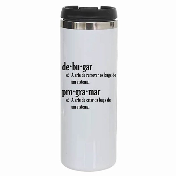 Copo Térmico Inox 330ml - Debugar / Programar