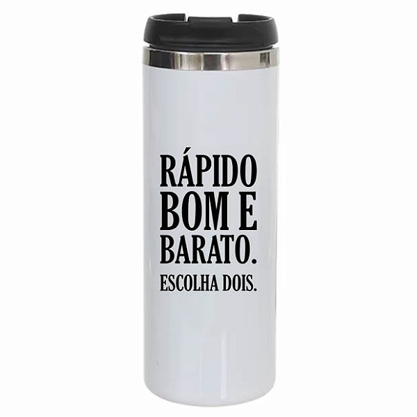 Copo Térmico Inox 330ml - Bom, rápido e barato
