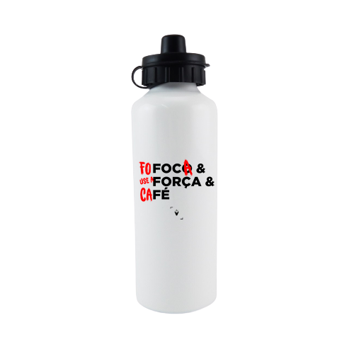 Squeeze Branco de Alumínio Foca e Força