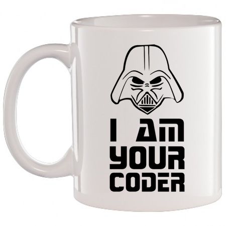 Caneca Branca I Am Your Coder