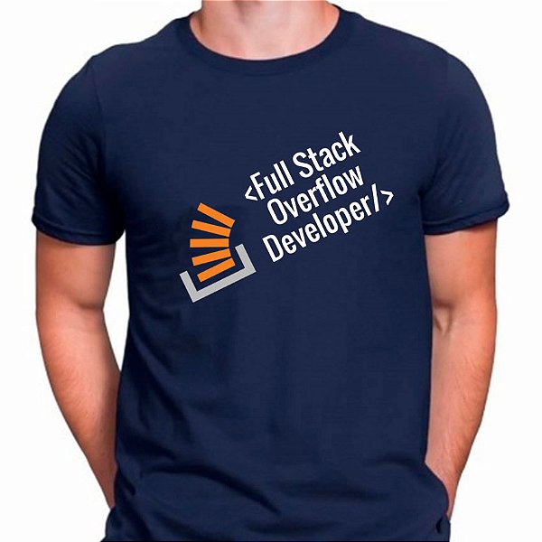 Camiseta FullStack Overflow Developer - Azul