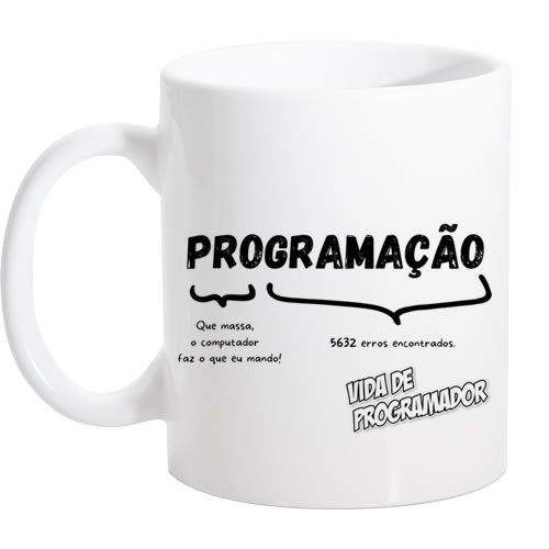 Caneca Branca Programação