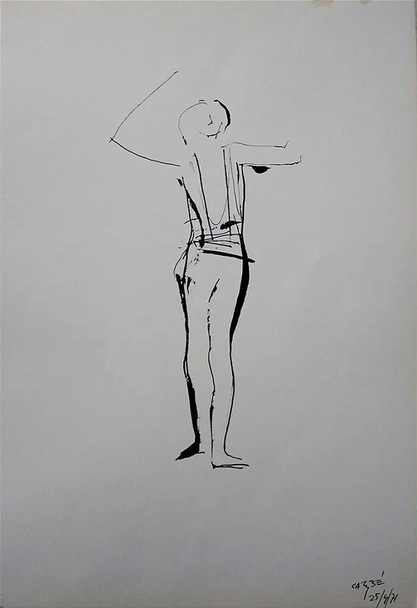 Carybé - Estampa, Figura de Bailarino, Balé, Nureyev
