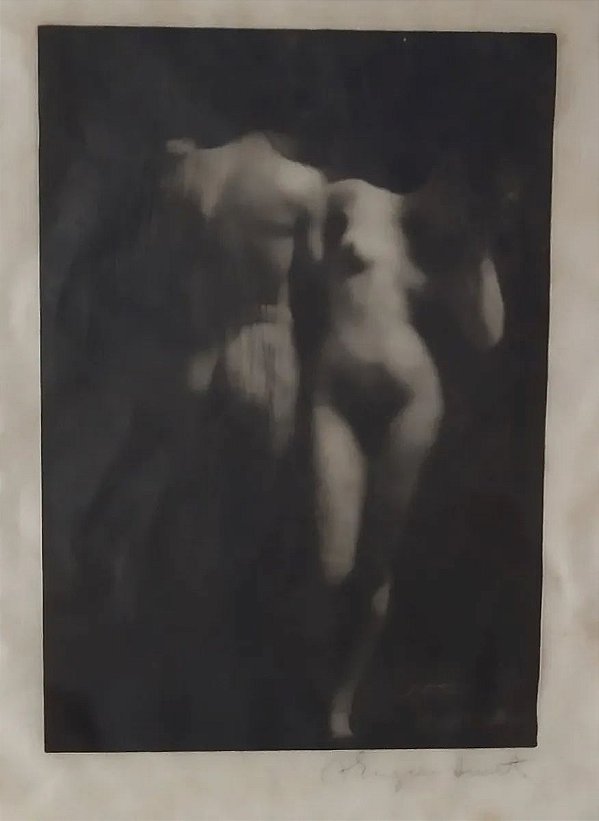 Frank Eugene Smith - Fotogravura, Adão e Eva, Assinada a Lápis, Original de 1909