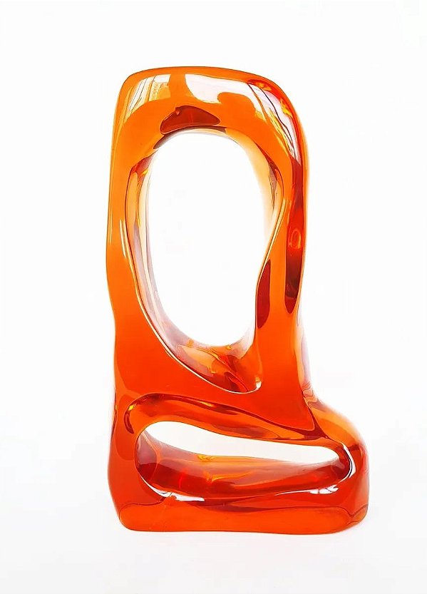 Escultura Antiga em Acrílico, Abstrato, Formas Orgânicas