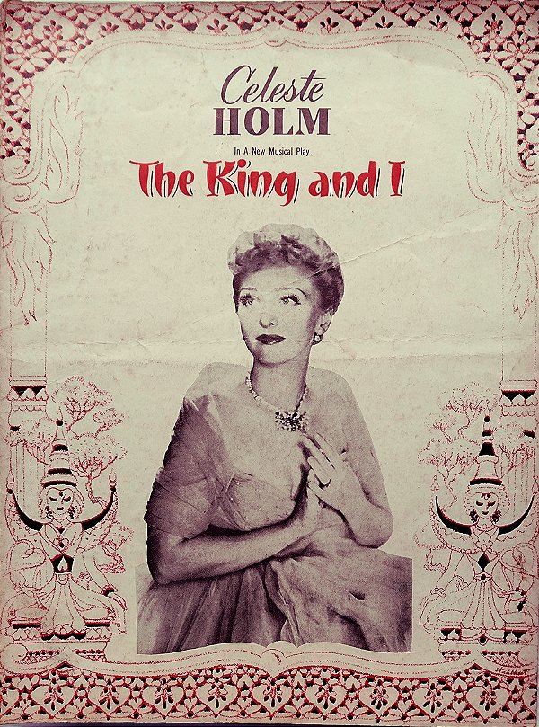 Folder Musical com Celeste Holm e Yul Brynner, de 1951, The King and I – (O Rei e Eu)