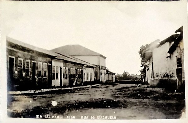 São Paulo, Imagem antiga da Rua do Riachuelo em 1860, a partir de Fotografia de Militão de Azevedo