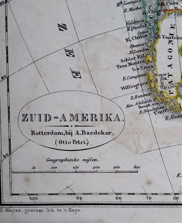 Mapa Antigo Do Brasil E A Sul De A Baedeker Roterdam 1820 Lenach Lenach Artes 7827