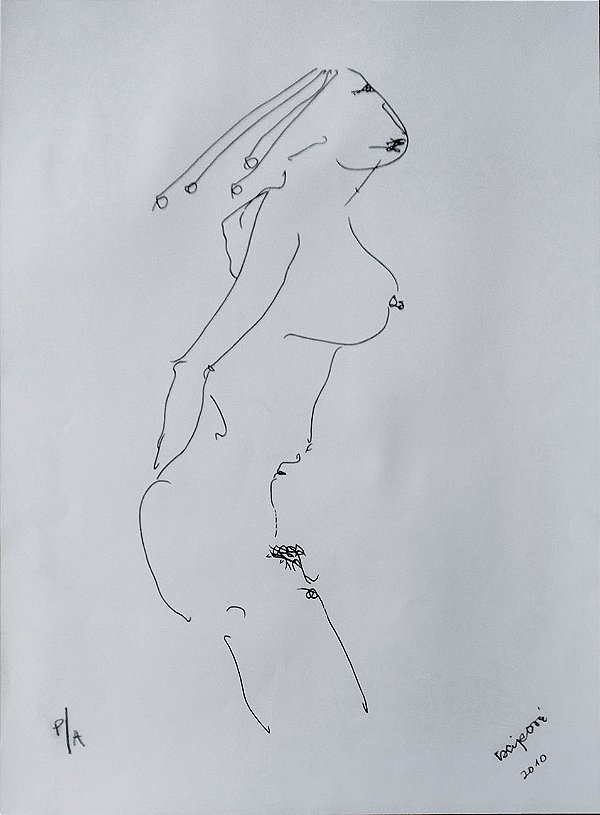 Caciporé Torres - Serigrafia, Figura de Mulher,  Prova de Artista de 2010, Assinado