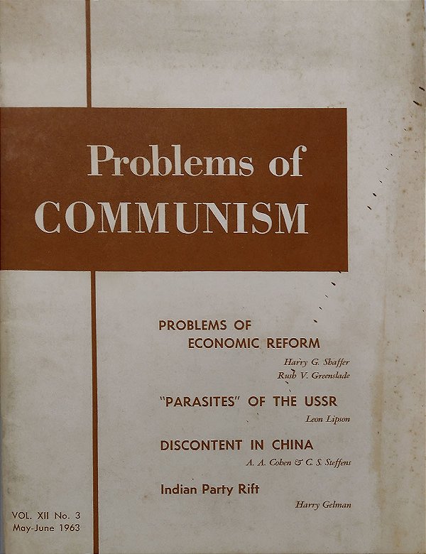 Problemas do Comunismo. Publicação com 48 páginas com análises sobre os problemas econômicos, 1963