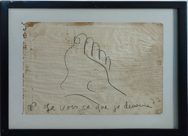 JORGE GUINLE - Desenho Original "Je Vois Ce Que Dessine" de 1977, Assinado