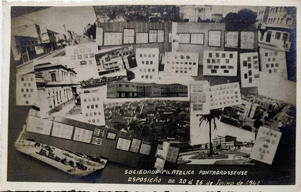 Ponta Grossa - Paraná - Exposição da Sociedade Filatélica 1941 - Cartão Postal Antigo Original,  Circulado