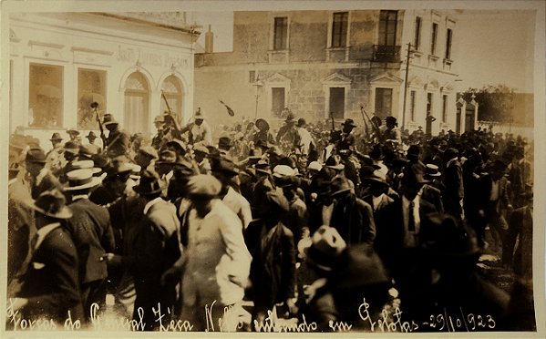 Pelotas - RS - Forças do Gal. Zeca Netto, Revolução de 1923 - Cartão Postal Antigo Original