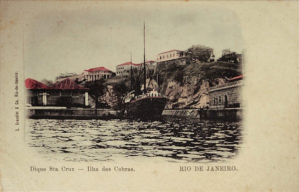 Rio de Janeiro - Dique Santa Cruz, Ilha das Cobras - Raro Cartão Postal Antigo, Não Circulado