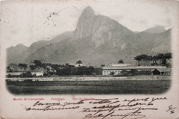 Rio de Janeiro - Morro do Corcovado, Botafogo - Cartão Postal Antigo, Circulado 1904