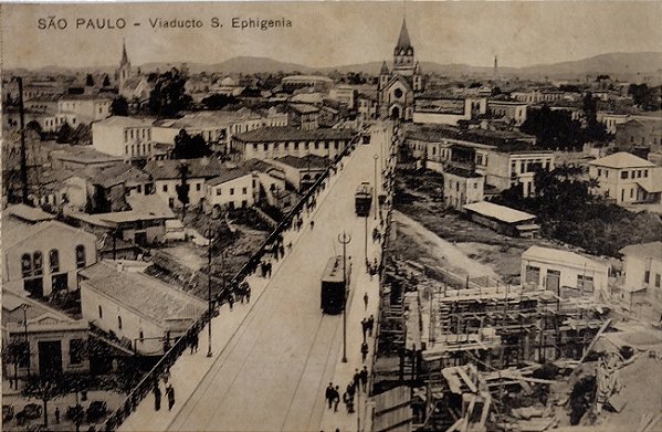 São Paulo - Viaduto Sta. Efigenia - Cartão Postal Antigo Original