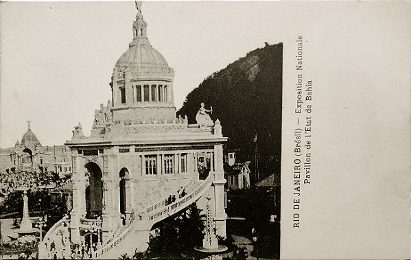 Rio de Janeiro - Exposição Nacional de 1908 - Pavilhão da Bahia - Cartão Postal Antigo Original
