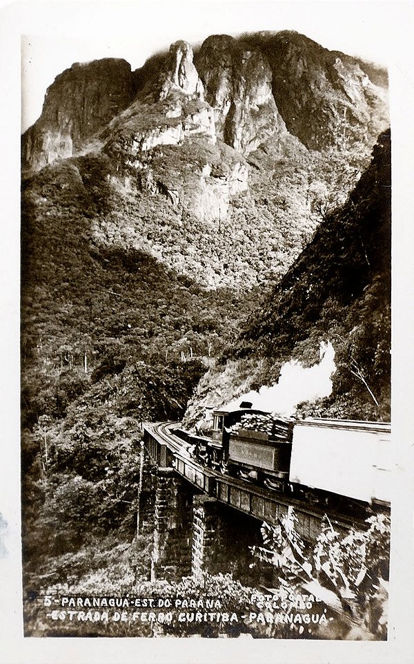 Ferrovia - Estrada de Ferro Curitiba- Paranaguá - Cartão Postal Antigo Original
