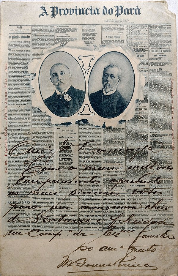 Pará - Cartão Postal Antigo Original, Imagem do Jornal A Província do Pará - 1903