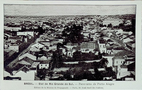 Rio Grande do Sul - Panorama de Porto Alegre - Cartão Postal Antigo Original