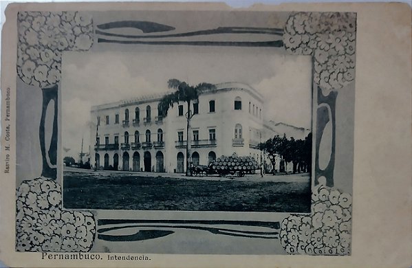 Pernambuco - Recife, Intendência - Cartão Postal Antigo Original Não Circulado