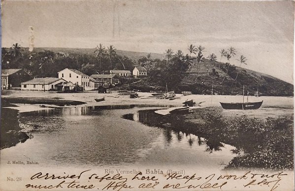 Bahia - Salvador - Cartão Postal Antigo Original, Rio Vermelho, Circulado