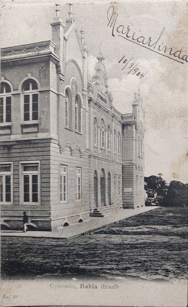 Bahia - Salvador - Cartão Postal Antigo Original, Gymnasio, Circulado 1904