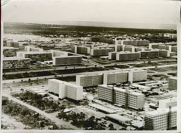 Brasilia - Prédios em Construção - Fotografia Original Antiga, 24x18cm