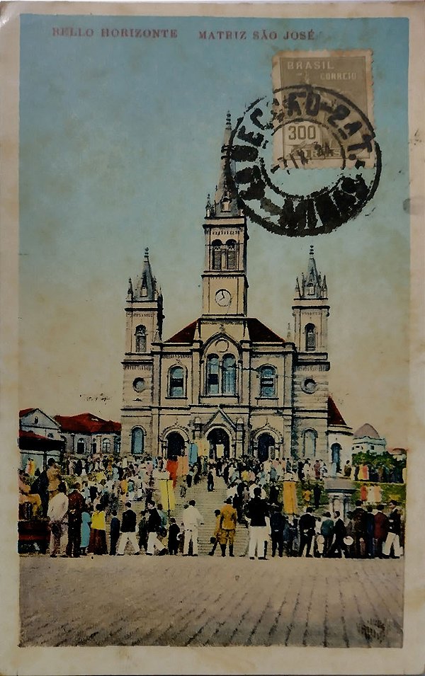 Belo Horizonte -  MG - Matriz São José - Cartão Postal Antigo Original, Circulado