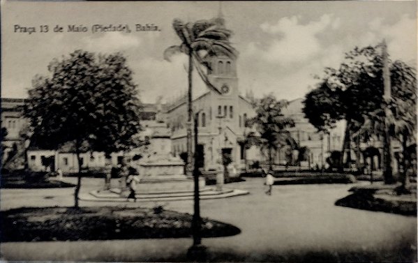 Bahia - Salvador - Praça 13 de Maio, Piedade  - Cartão Postal Antigo Original, Não Circulado