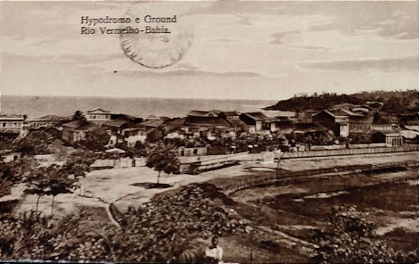 Bahia - Salvador - Hipódromo e Ground, Rio Vermelho  - Cartão Postal Antigo Original, Circulado