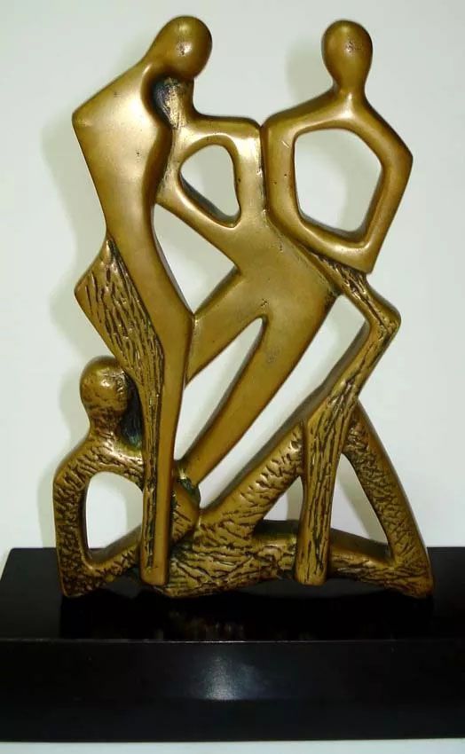 Ivanir Cozeniosque - Escultura Modernista em Bronze, Assinada