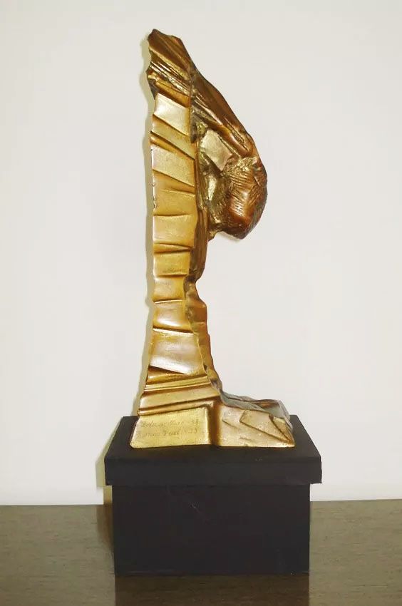 Maria Bonomi - Escultura em Bronze, Bola Ouro, Assinada