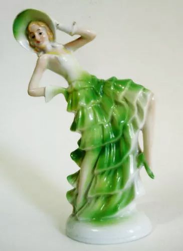 Escultura Inglesa, Porcelana Antiga Figurativo Feminino