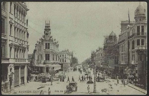 Rio De Janeiro - Foto Malta da Avenida Central - Cartão Postal Antigo Original, Tipográfico