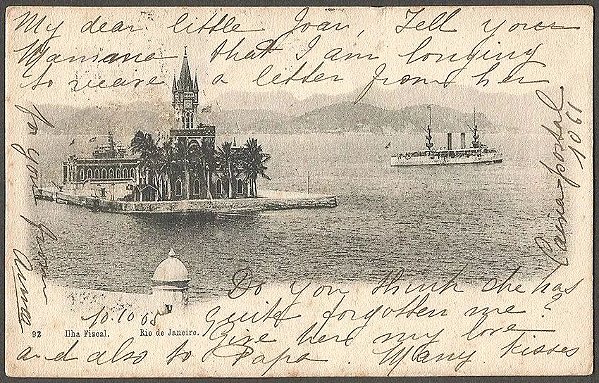 Rio De Janeiro - Ilha Fiscal - Cartão Postal Antigo Original