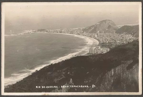 Rio De Janeiro - Praia De Copacabana Cartão Postal Fotográfico, Antigo