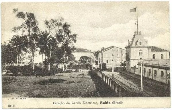 Bahia - Estação Da Carris Electricos - Cartão Postal Antigo Original