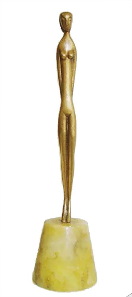 Escultura em Bronze de Figura Feminina no Estilo Hagenauer - Art Deco