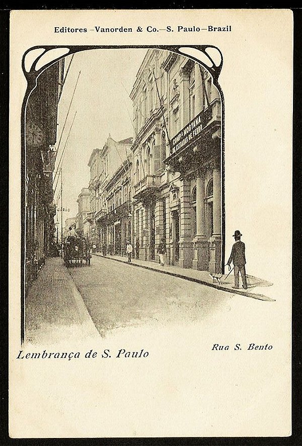 Lembrança De São Paulo - Cartão Postal Antigo Original, Rua De São Bento
