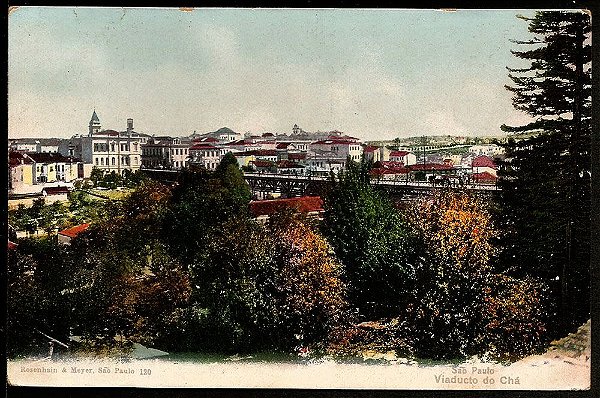 São Paulo - Cartão Postal Antigo Original - Panorama E Viaduto Do Chá