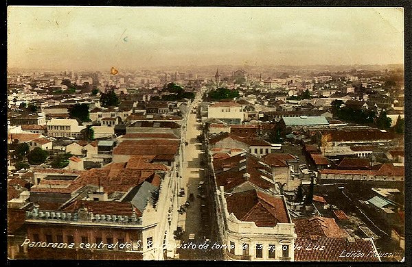 São Paulo - Cartão Postal Antigo Original - Panorama Central