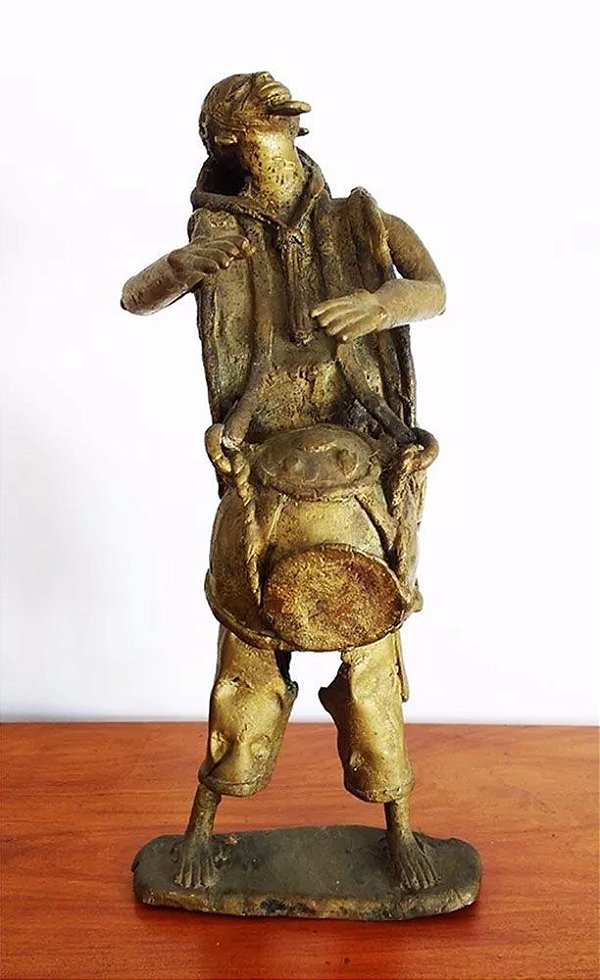 Importante Escultura Africana em Bronze, Nigéria