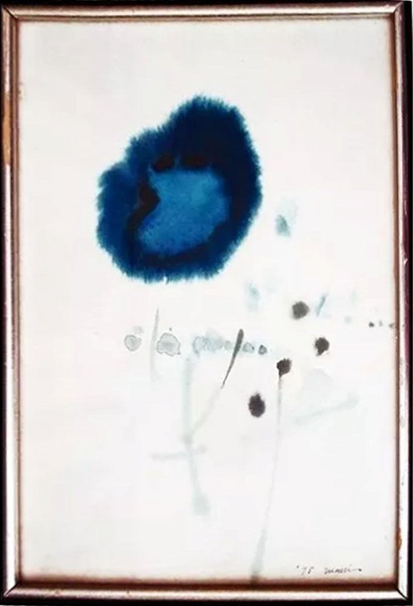 Quadro - Arte em Pintura Original, Aquarela, Assinada, Água Viva, de 1975
