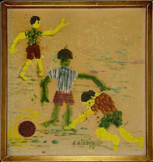 Jacob Kopel Rissin - Quadro, Arte em Pintura, Óleo sobre Eucatex, Futebol