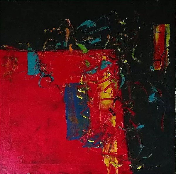 James Yoko - Quadro, Arte em Pintura, Abstrato, Acrílico sobre Tela Assinado, de 1986