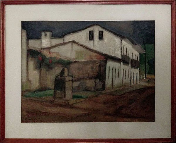 Glycério Geraldo Carnelosso - Quadro, Arte em Pintura, Óleo sobre Tela, Casario